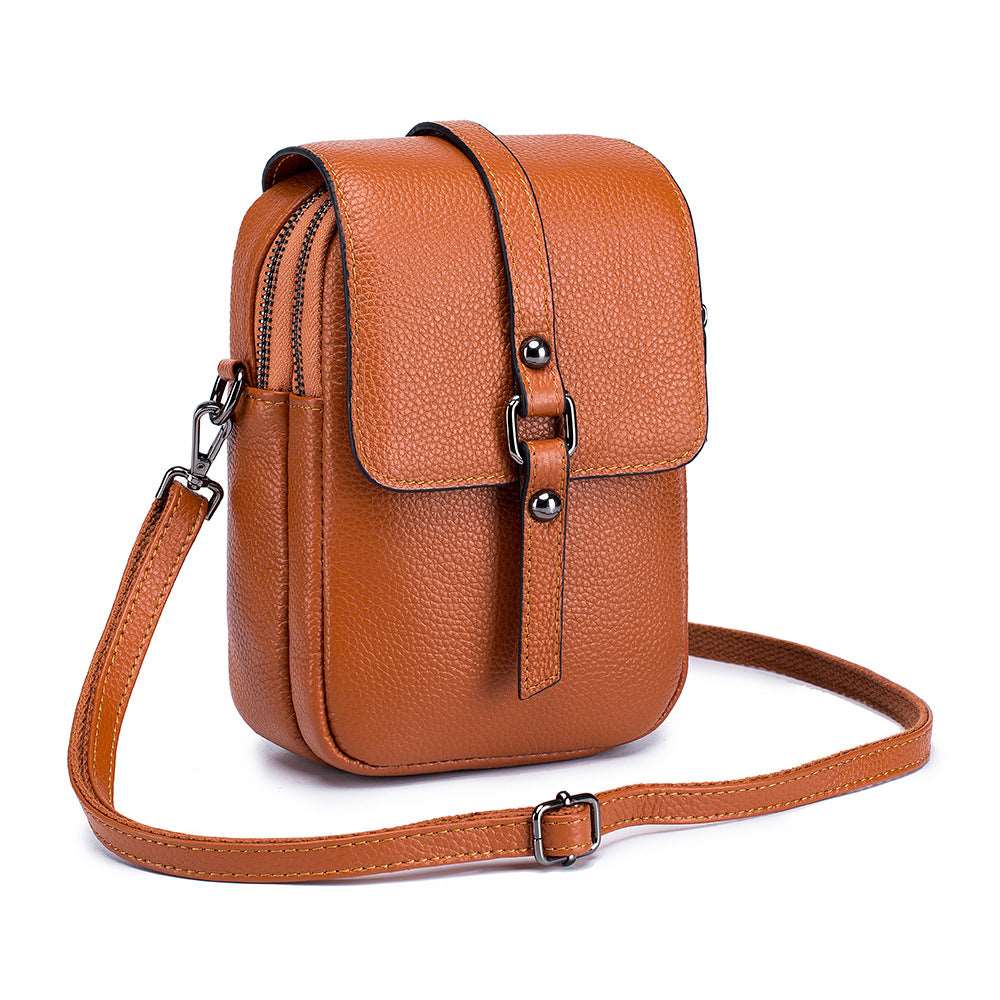 Women's Top Layer Leather Compact Shoulder Bag