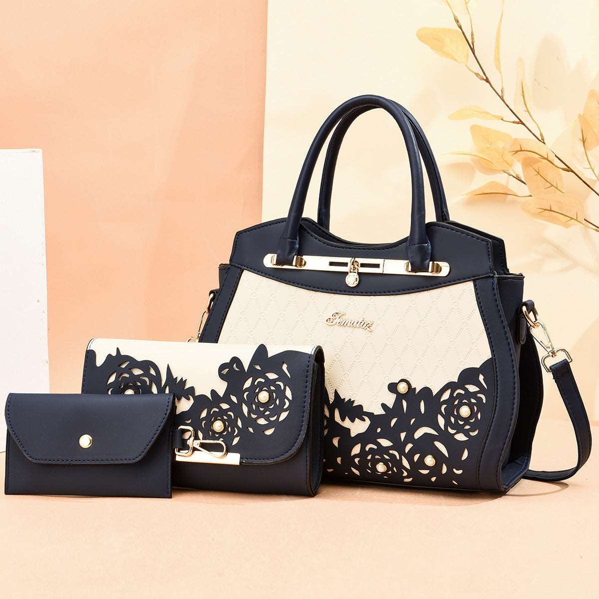 Women's Classy Three-Piece Handbag Set