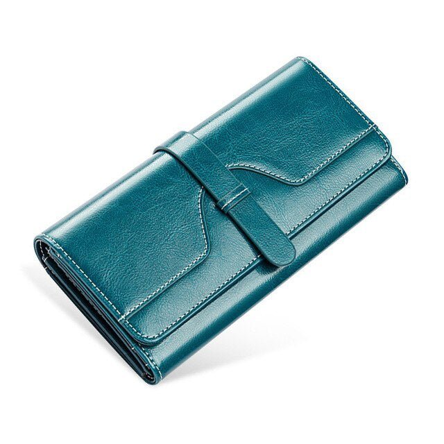 Women's Luxury Large Vintage Buckle Wallet