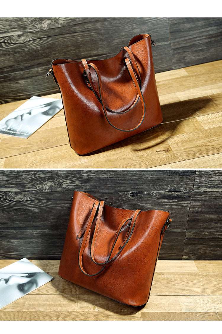 Women's Leather Minimalist Tote Bag