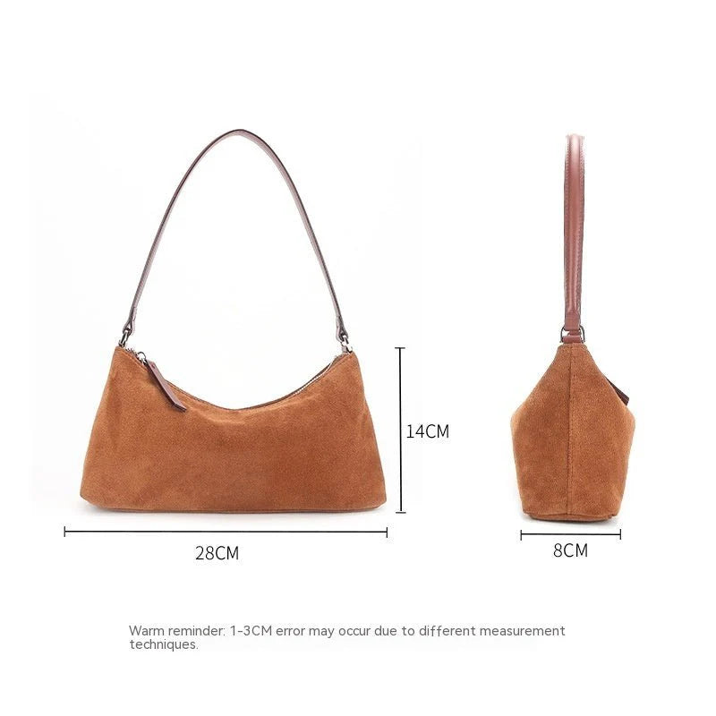 Women's Luxury Suede Underarm Leather Shoulder Handbag