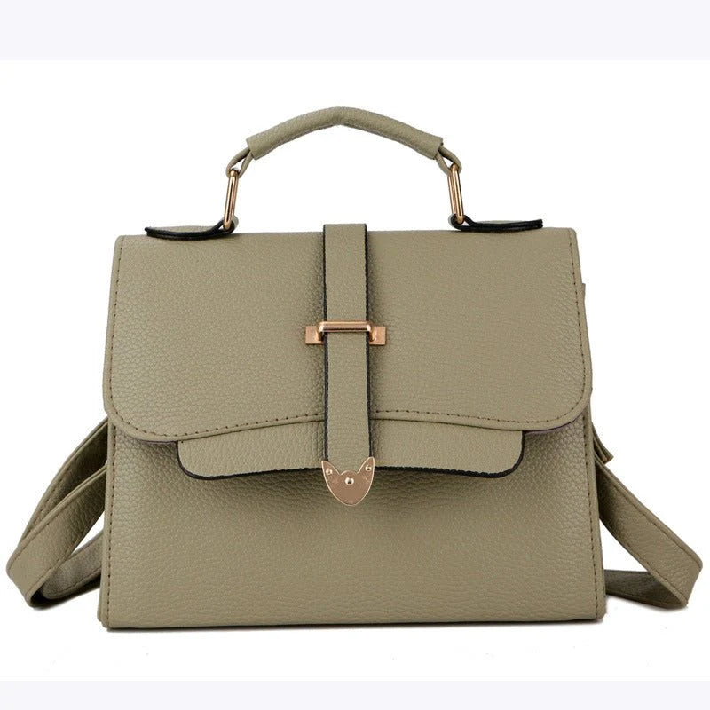 Women's Synthetic Leather Handbag With Handle