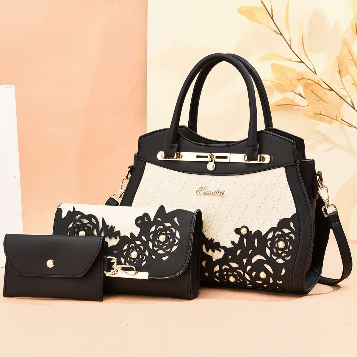 Women's Classy Three-Piece Handbag Set